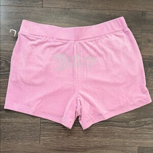 New Juicy Couture Light Pink Velour Athletic Shorts